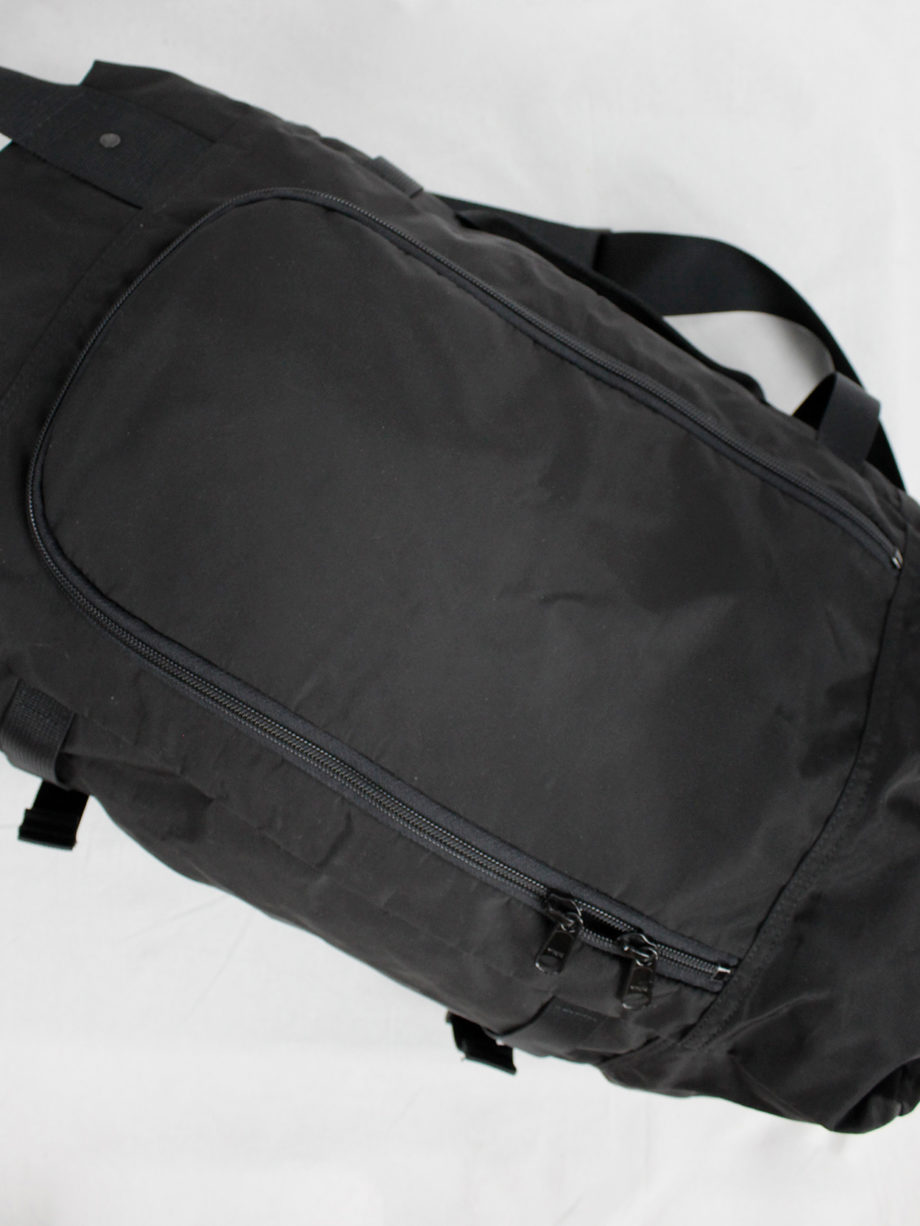 yohji yamamoto yACCS Pour Tous black duffle bag with utility straps 90s (13)