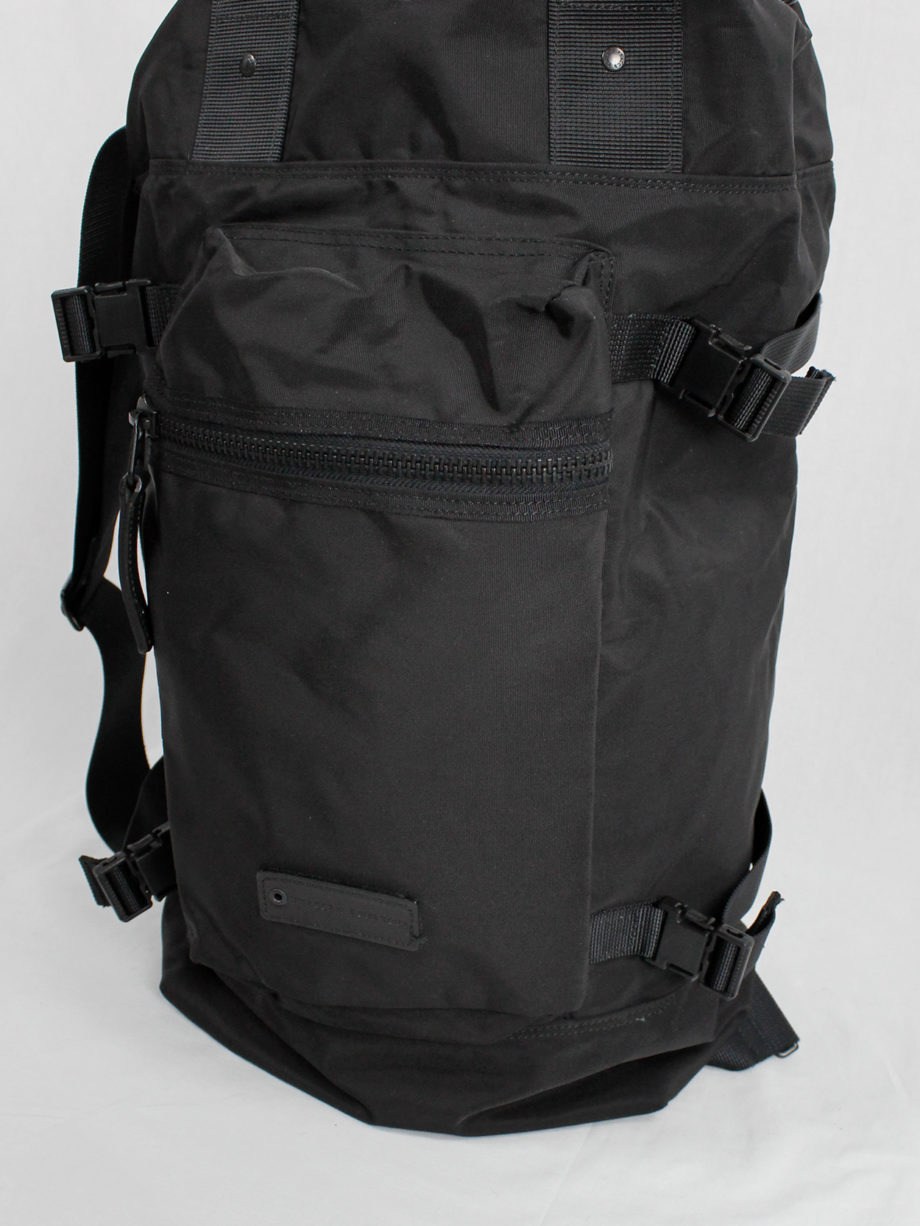 yohji yamamoto yACCS Pour Tous black duffle bag with utility straps 90s (8)