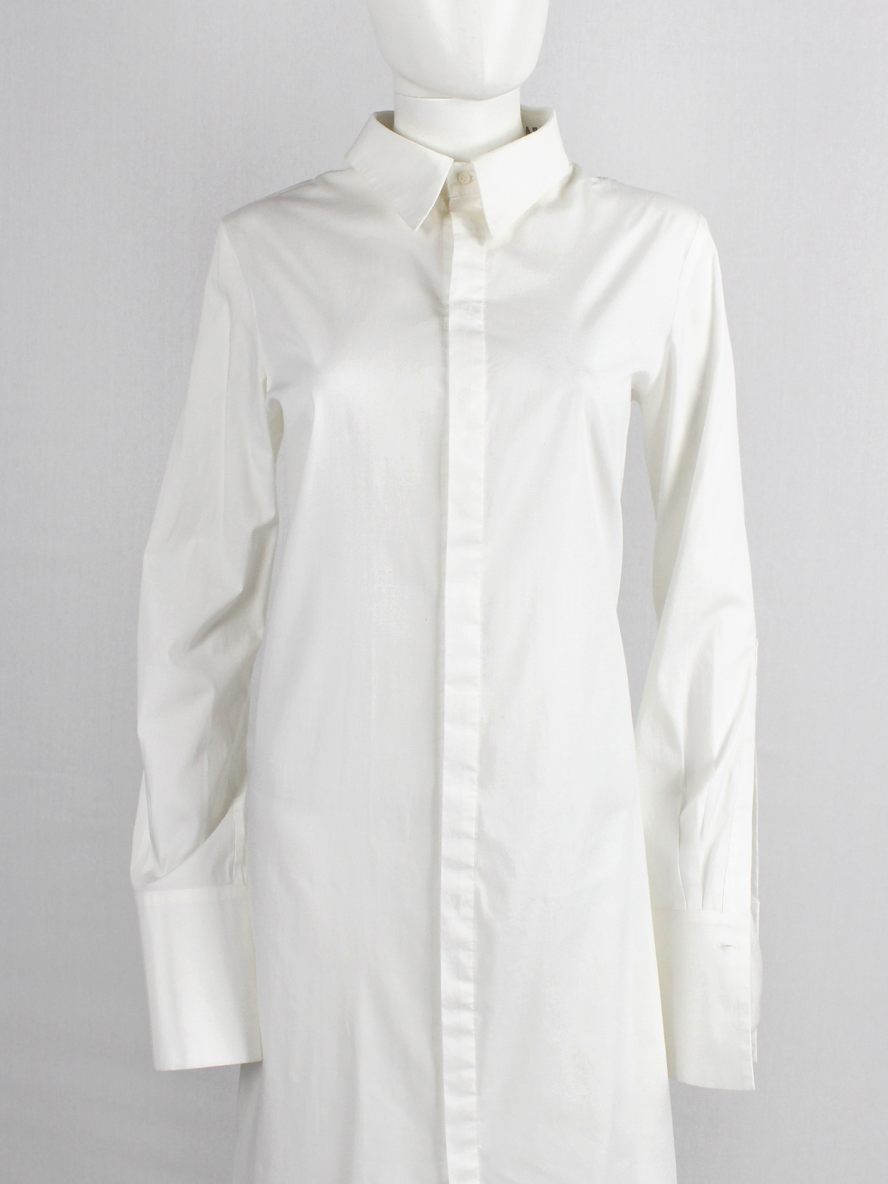 A.F. Vandevorst white maxi shirtdress with back lacing inspired by a ...