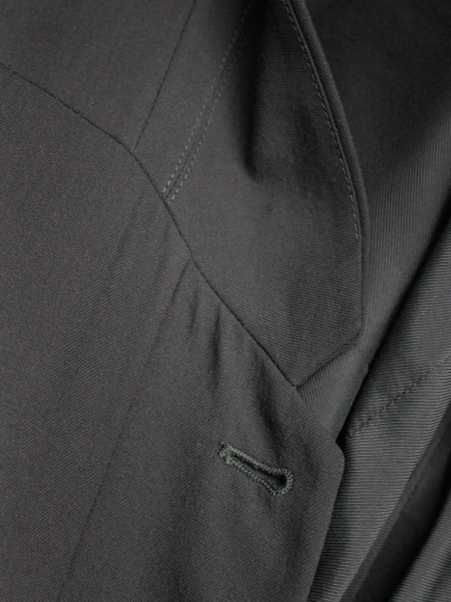 Ann Demeulemeester black oversized blazer with minimalist lapels spring 2010 (12)