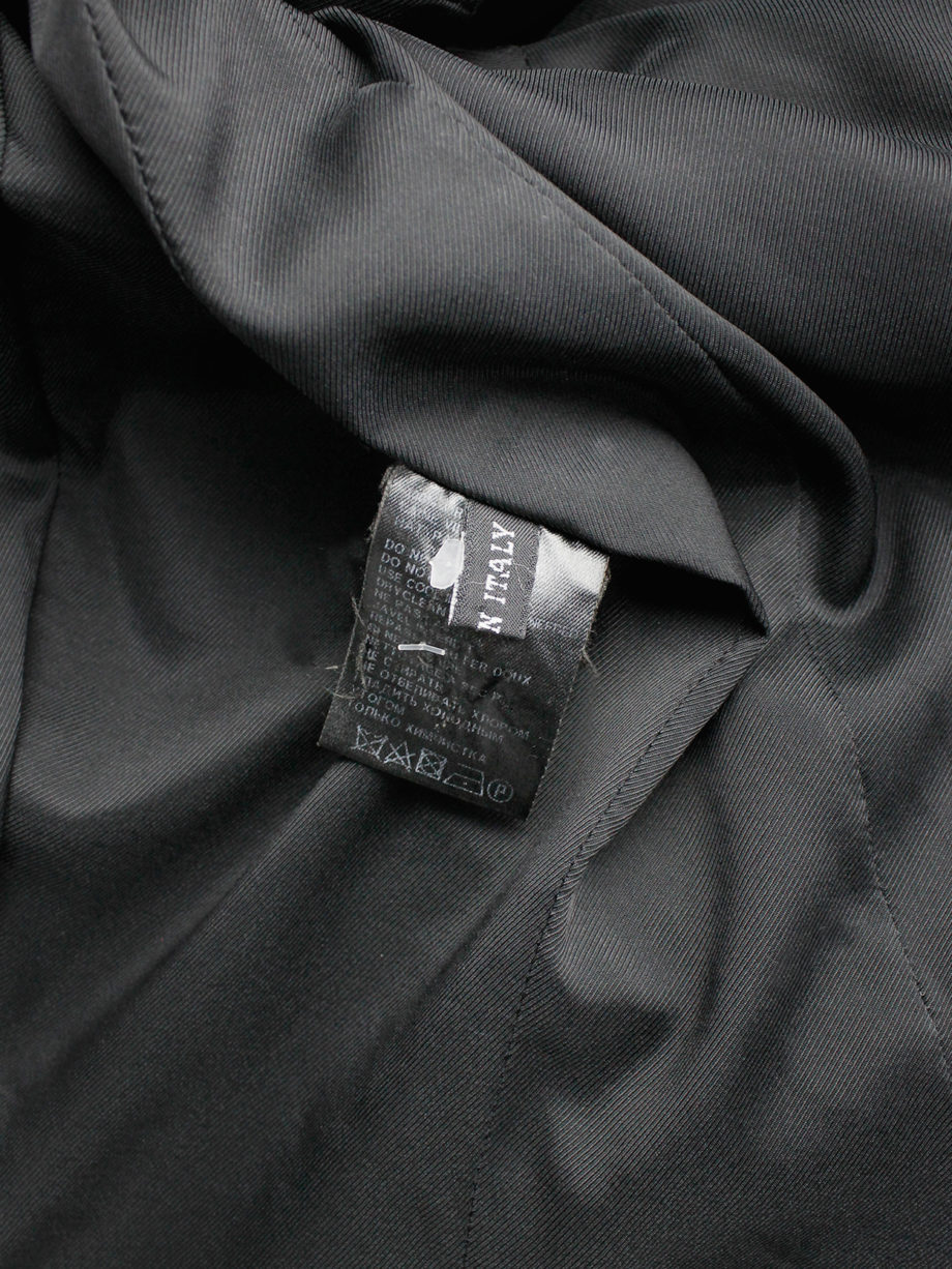 Ann Demeulemeester black oversized blazer with minimalist lapels spring 2010 (14)