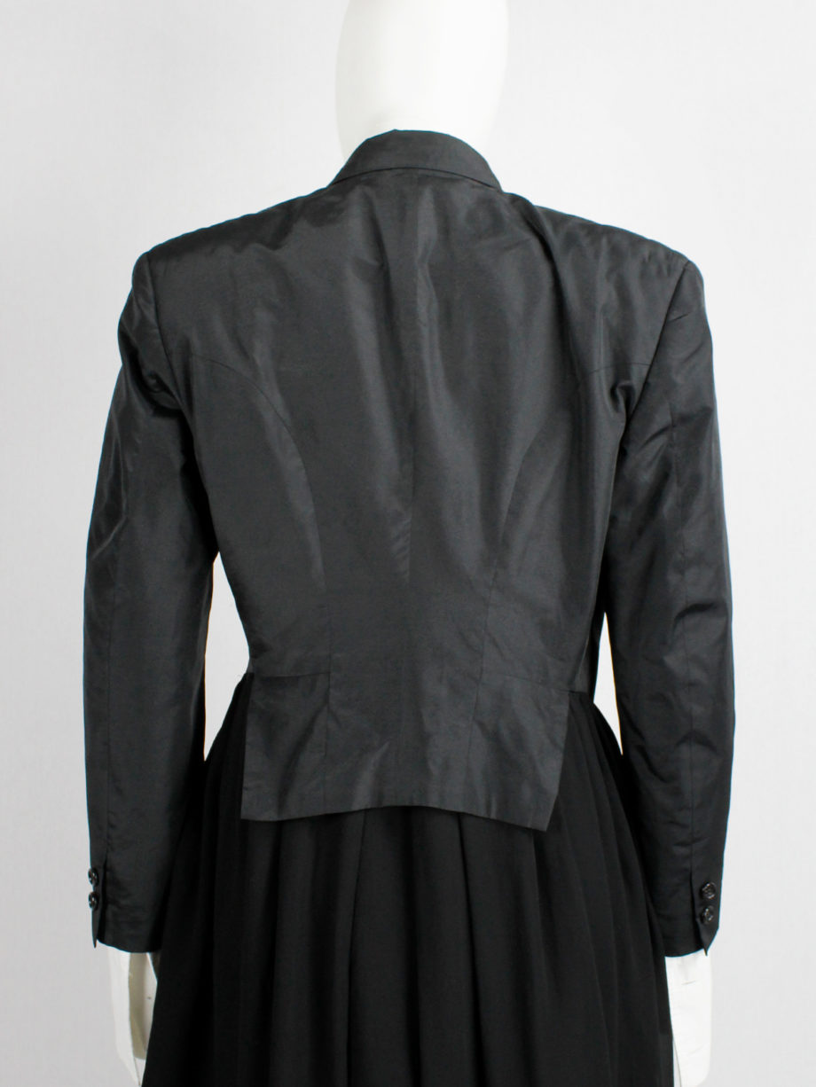 Comme des Garçons black tailcoat with attached inner waistcoat AD 1988 (8)
