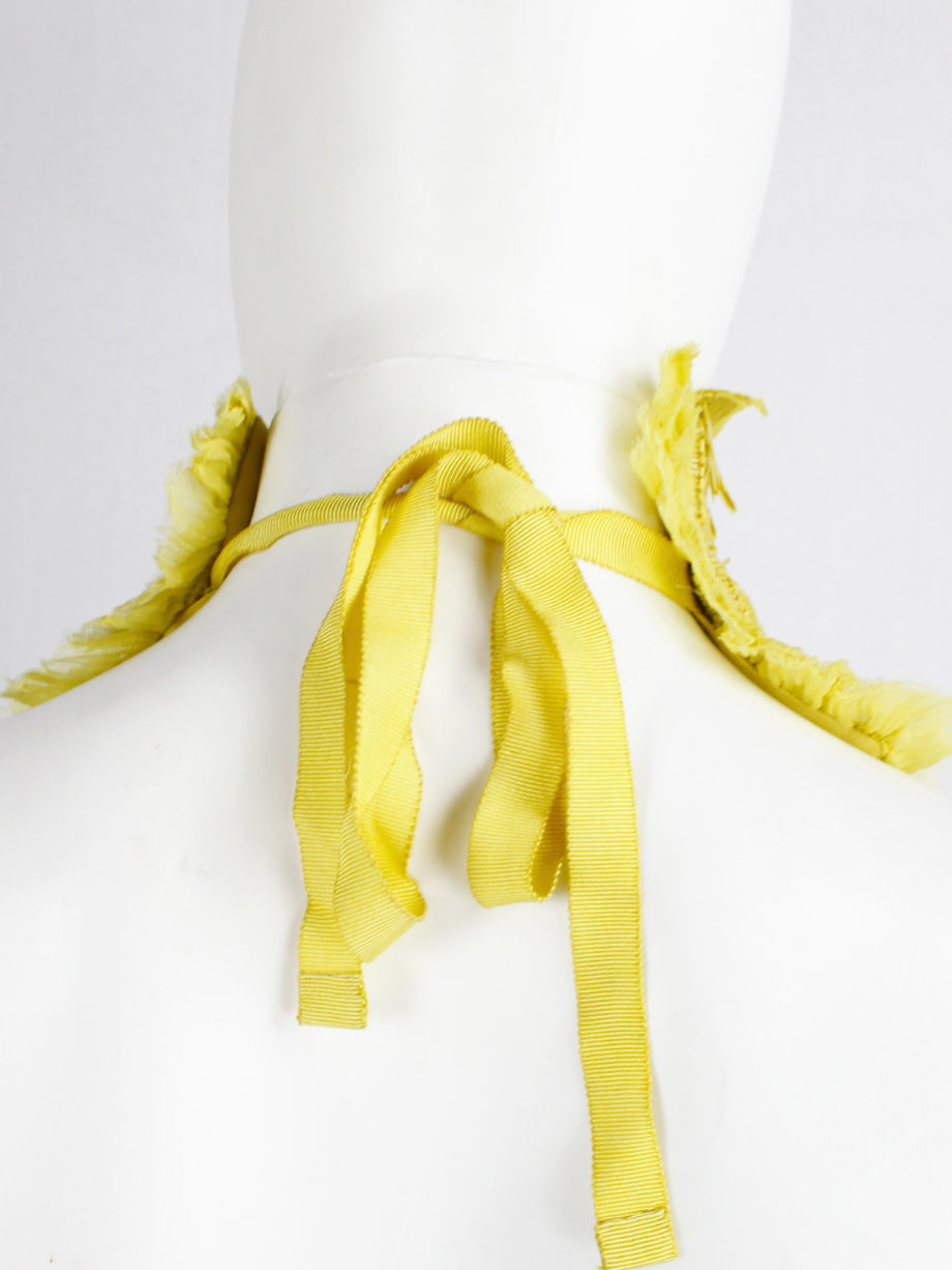 Dries Van Noten yellow beaded Edwardian collar with droplet sequins spring 2017 (13)