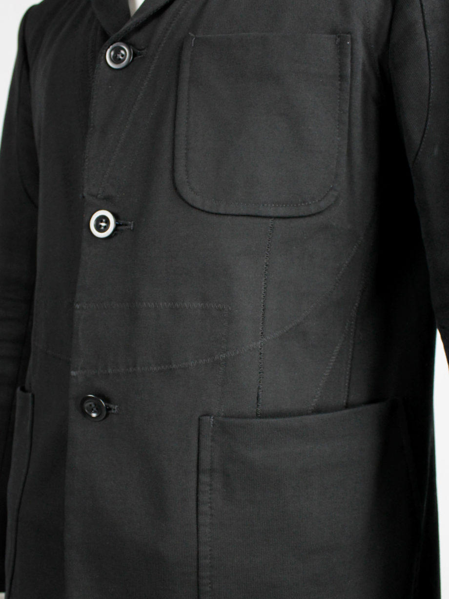 Junya Watanabe Man black blazer with biker details and panel stitching (3)