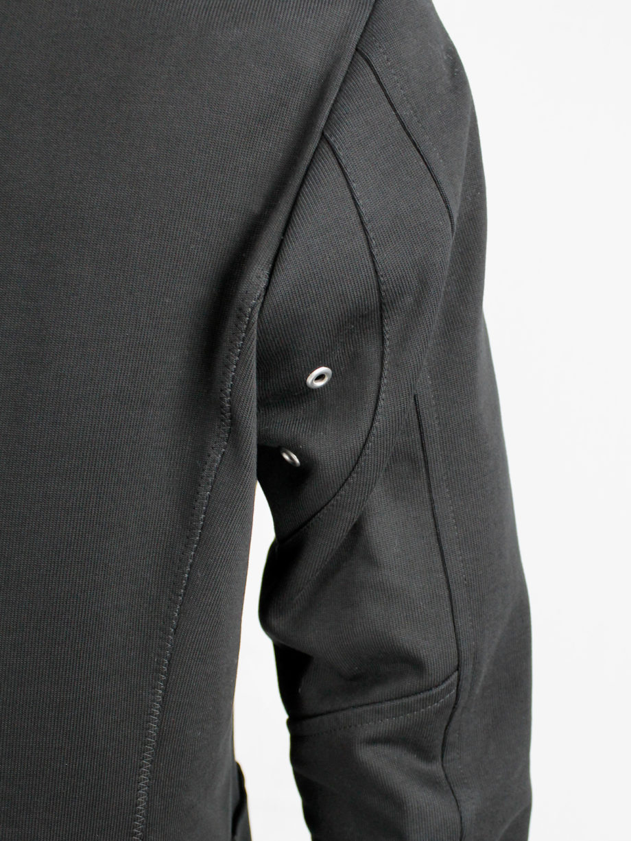 Junya Watanabe Man black blazer with biker details and panel stitching (7)
