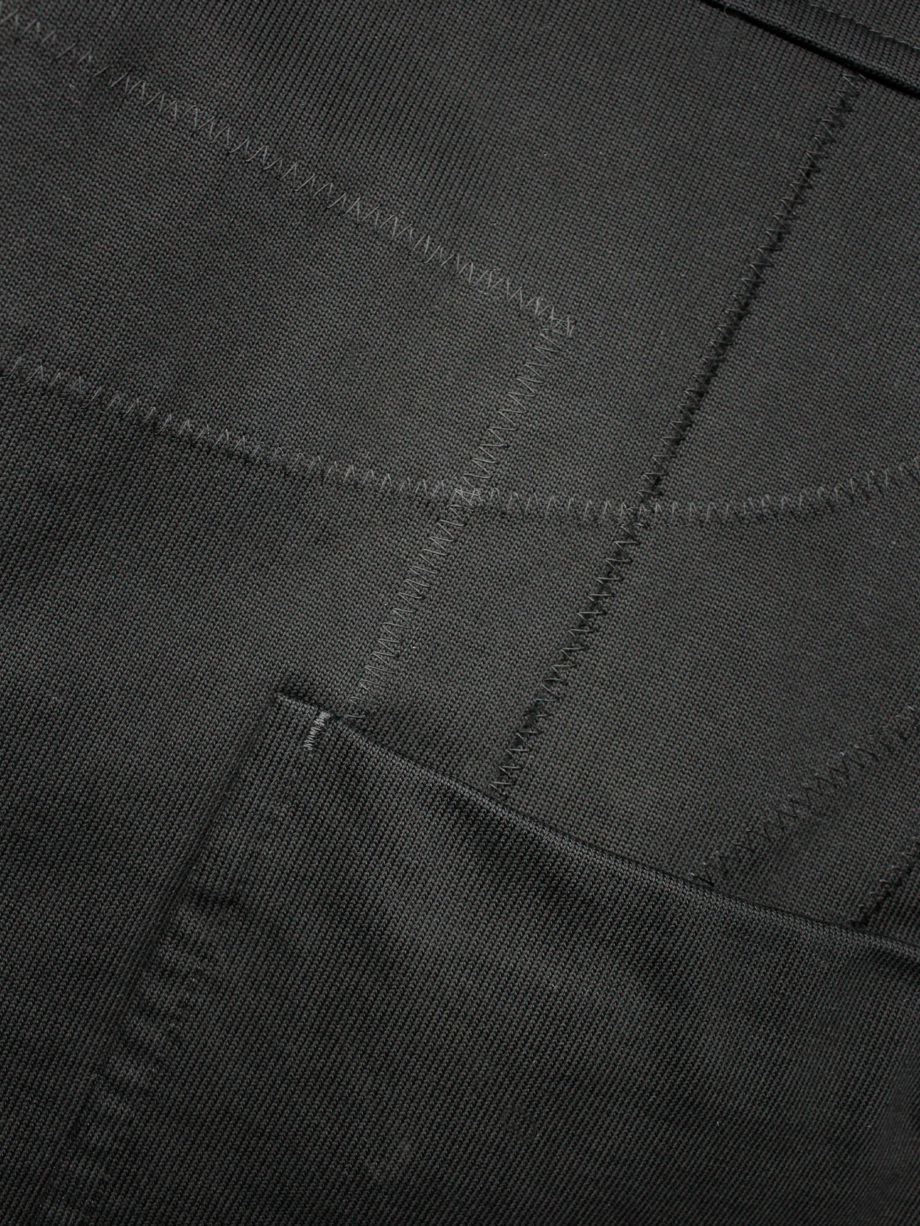 Junya Watanabe Man black blazer with biker details and panel stitching (9)