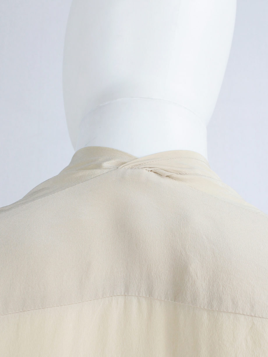 Maison Martin Margiela beige shirt that fully buttons up to the back fall 2010 (13)