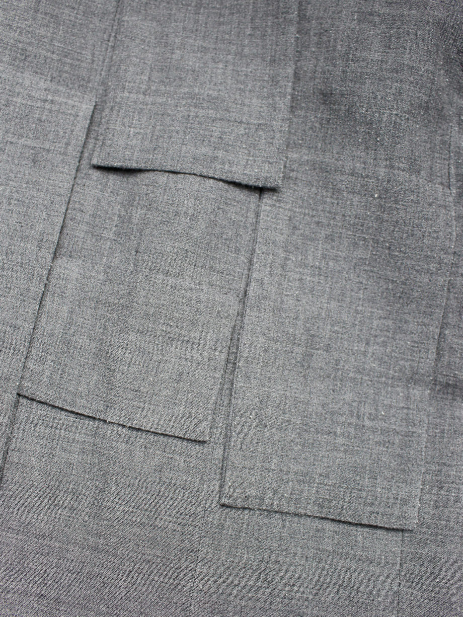 Pour Deux grey shirt with rectangle flaps across the chest (13)