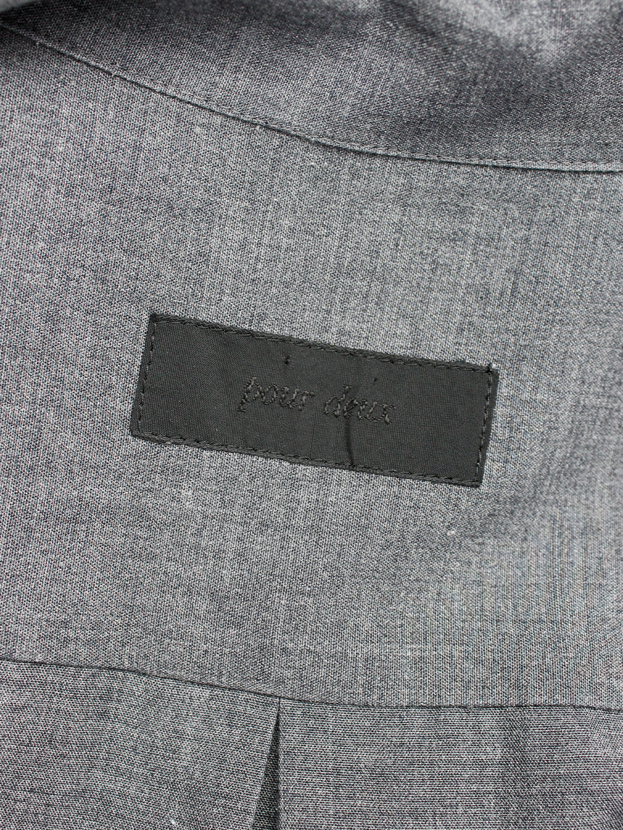 Pour Deux grey shirt with rectangle flaps across the chest (15)