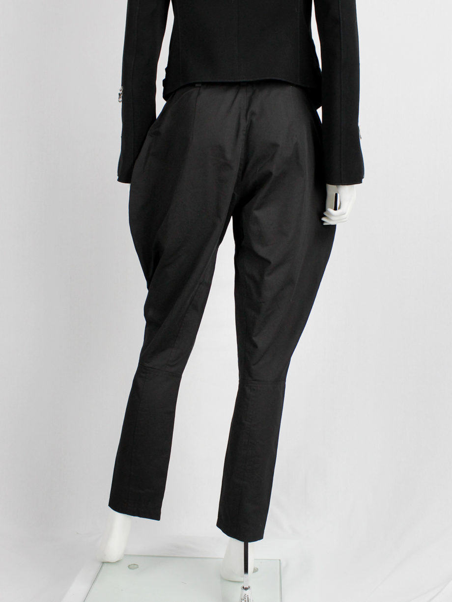 Yohji Yamamoto black horse riding trousers with panels spring 2007 (9)