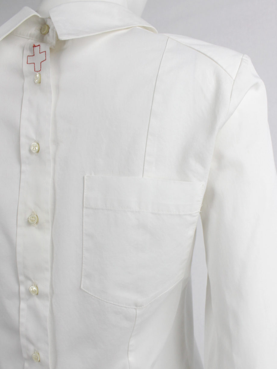 af Vandevorst white backwards worn shirt fall 2002 (1)