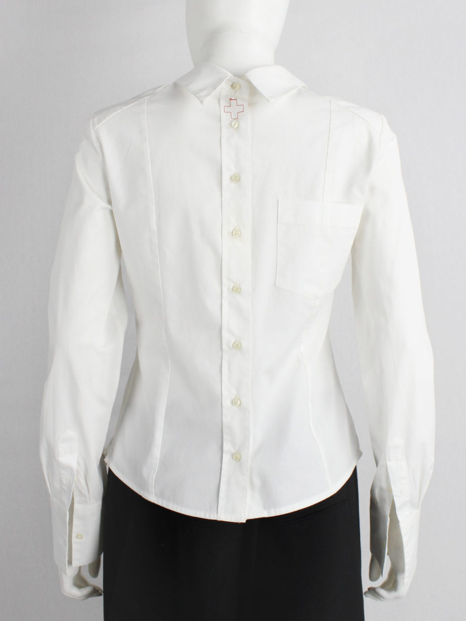 af Vandevorst white backwards worn shirt fall 2002 (10)