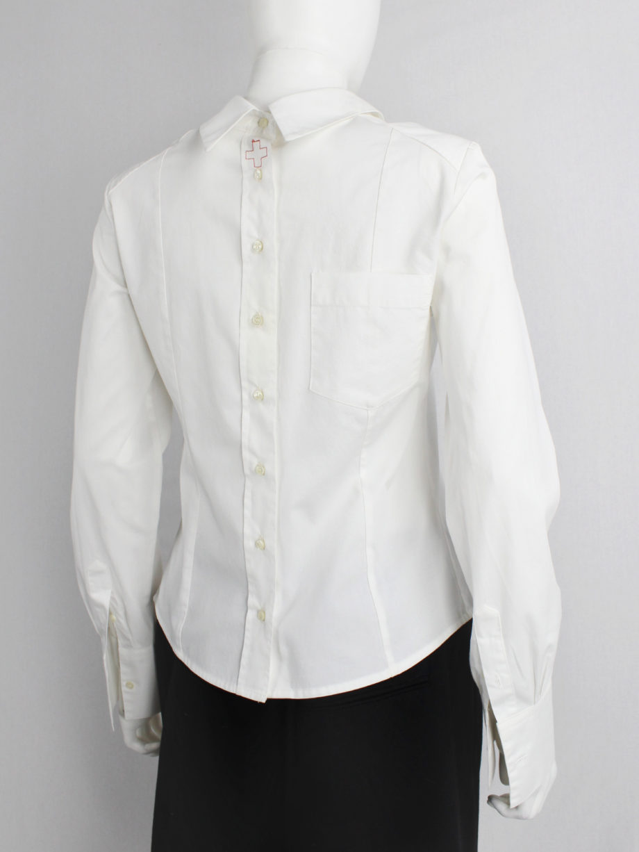 af Vandevorst white backwards worn shirt fall 2002 (12)