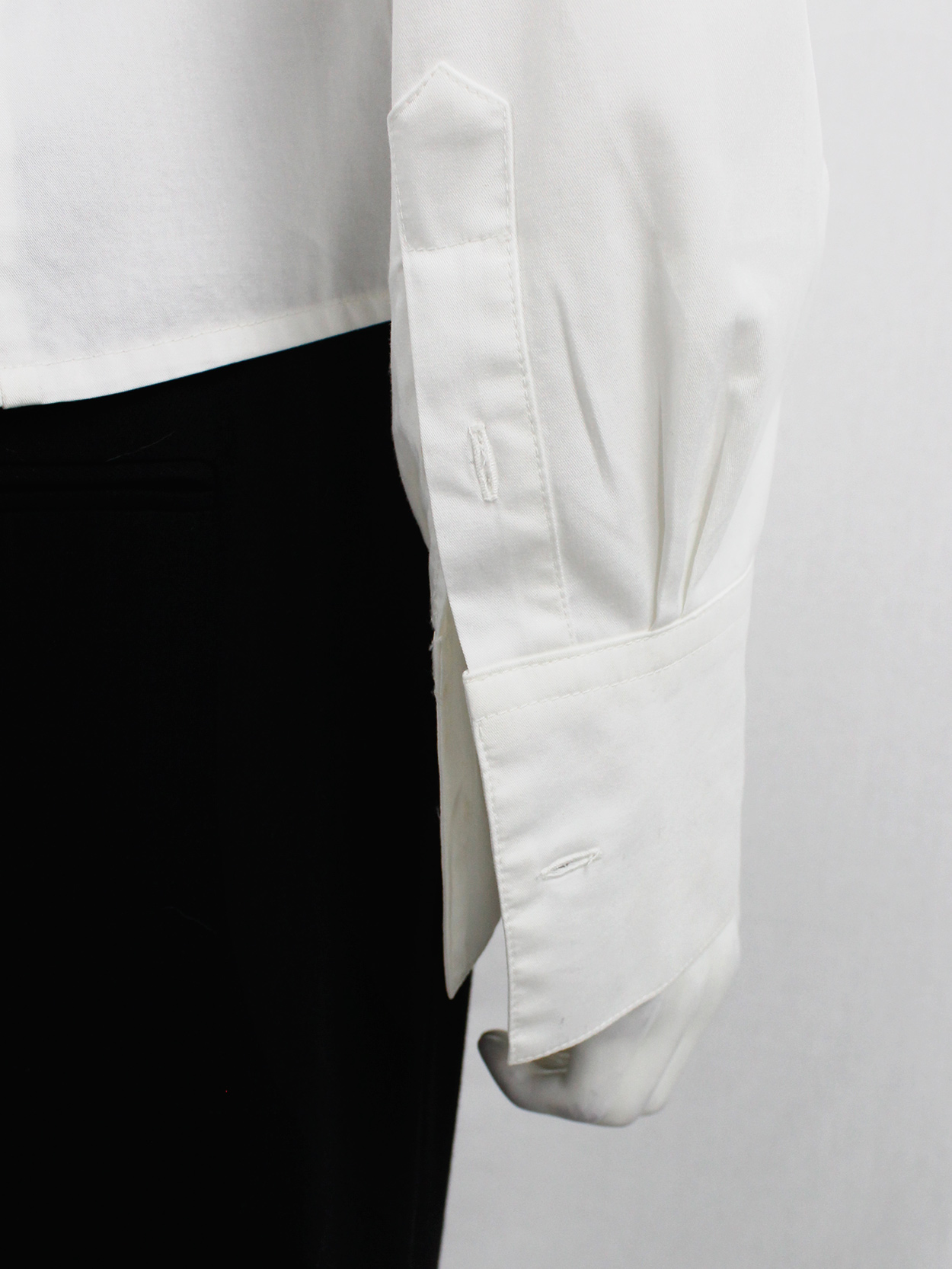 A.F. Vandevorst white backwards shirt with buttons and pocket at the ...