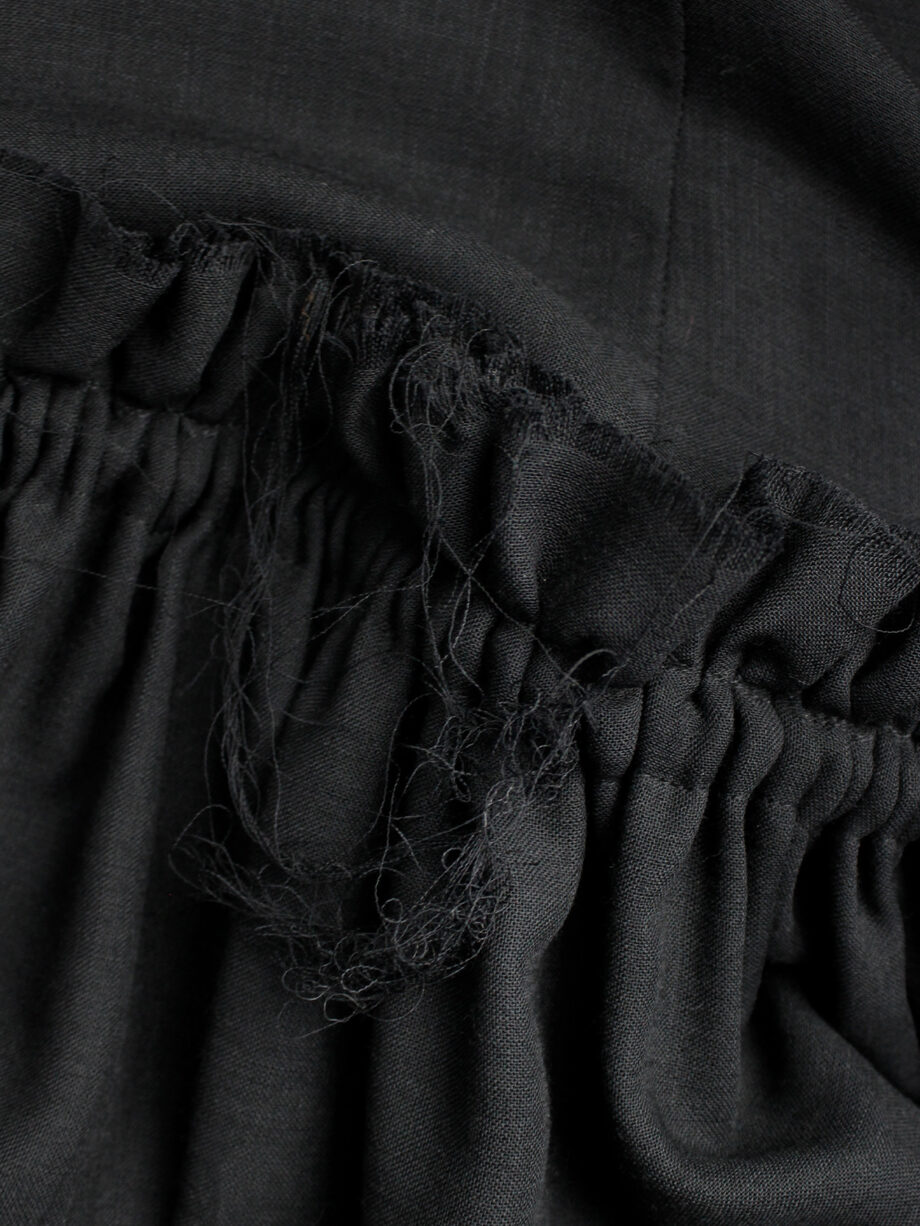 A.F. Vandevorst black backless maxi dress with gathered slanted skirt fall 1999 (24)
