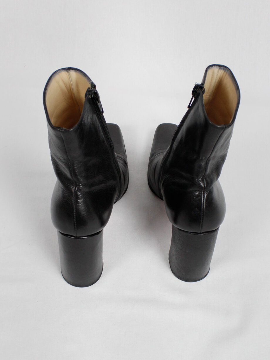 Ann Demeulemeester black ankle boots with banana heel fall 1996 (13)