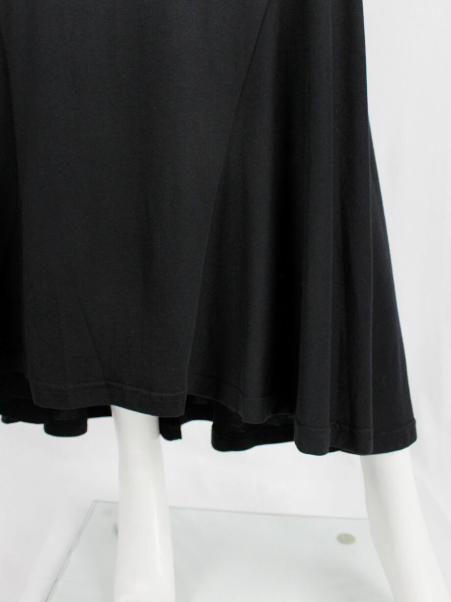 Ann Demeulemeester black maxi skirt with mermaid flare (10)