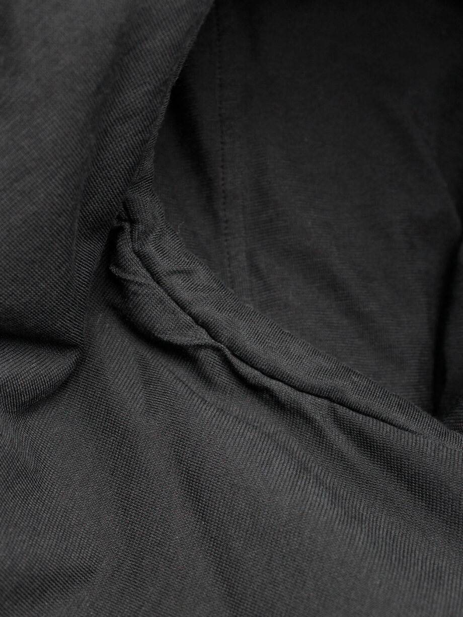Ann Demeulemeester black padded waistcoat with asymmetric drape (4)