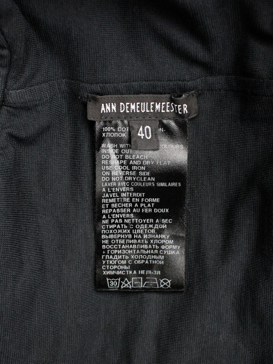Ann Demeulemeester black padded waistcoat with asymmetric drape (5)