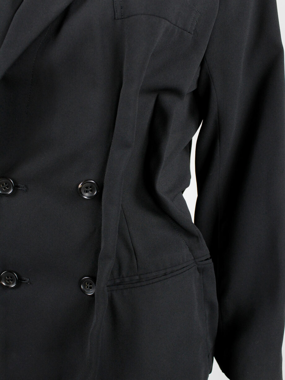 Comme des Garcons black double breasted blazer with large displaced outer darts 1991 (3)