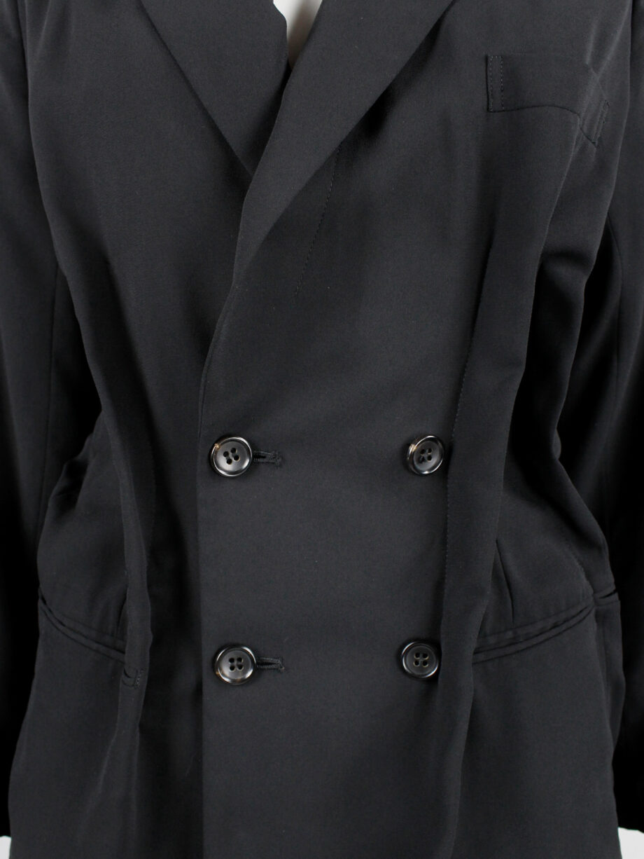 Comme des Garcons black double breasted blazer with large displaced outer darts 1991 (4)