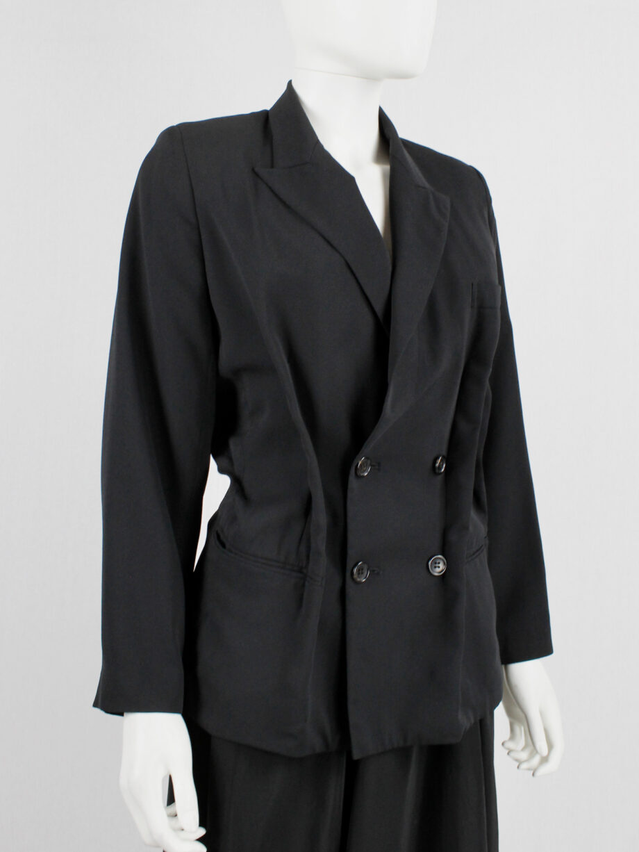 Comme des Garcons black double breasted blazer with large displaced outer darts 1991 (7)