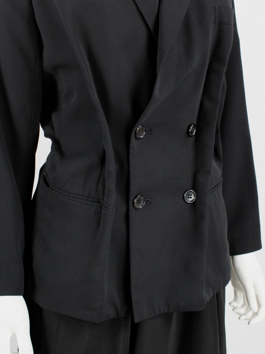 Comme des Garcons black double breasted blazer with large displaced outer darts 1991 (8)