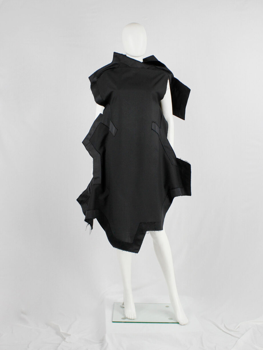 Comme des Garçons black geometric two-dimensional paperdoll dress fall 2012 (14)