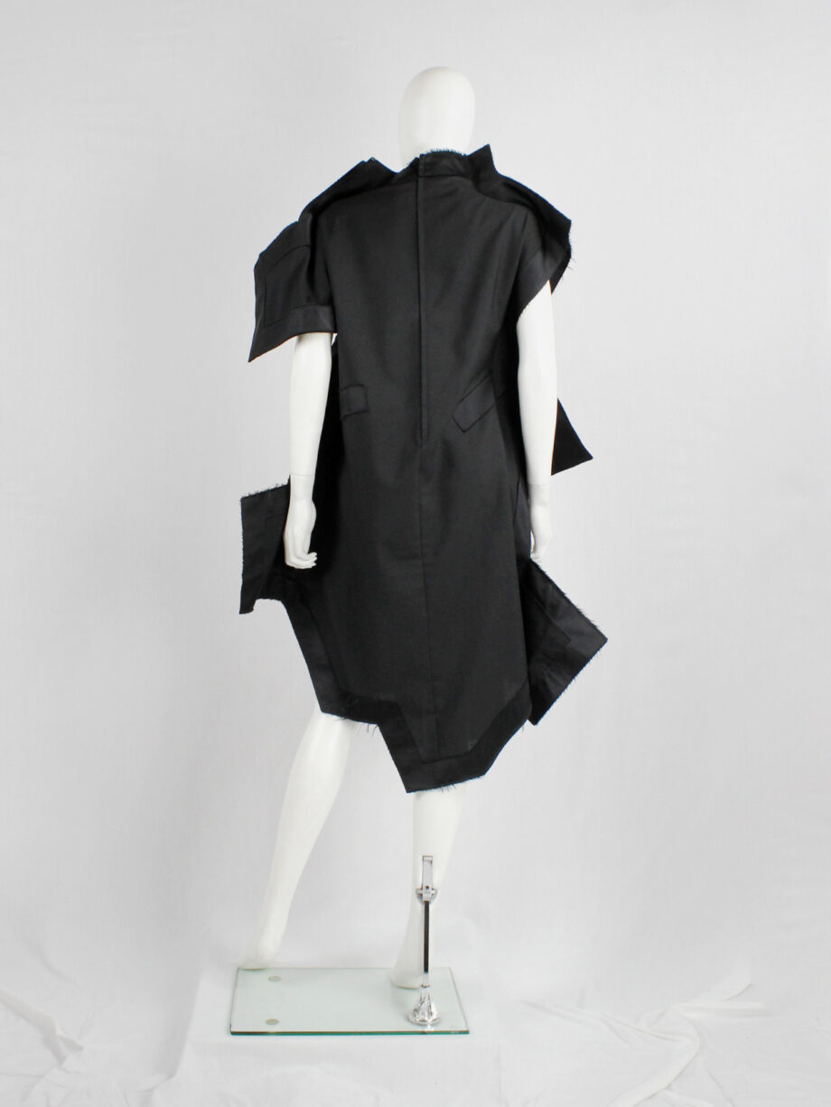 Comme des Garçons black geometric two-dimensional paperdoll dress fall 2012 (2)