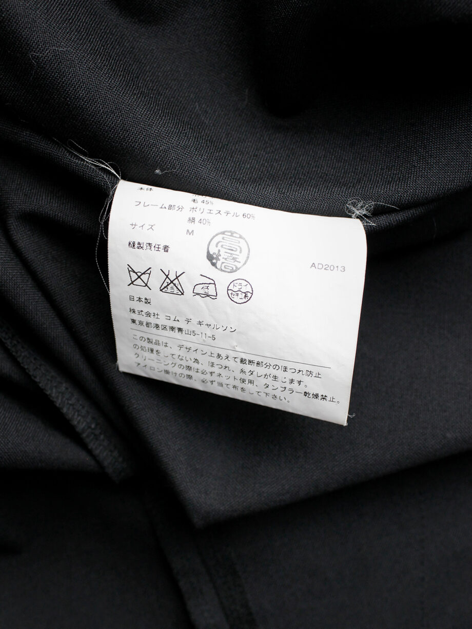 Comme des Garçons black geometric two-dimensional paperdoll dress fall 2012 (6)