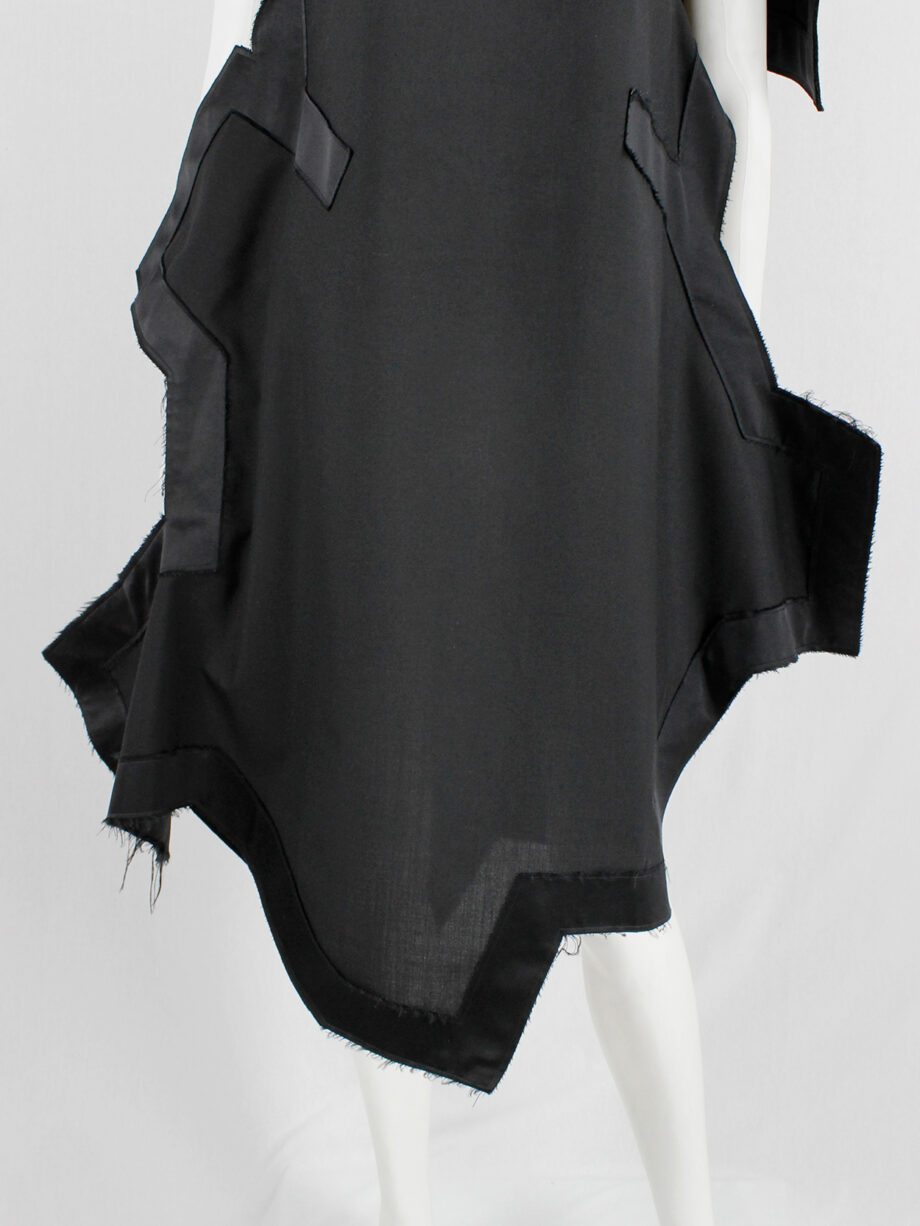 Comme des Garçons black geometric two-dimensional paperdoll dress fall 2012 (9)