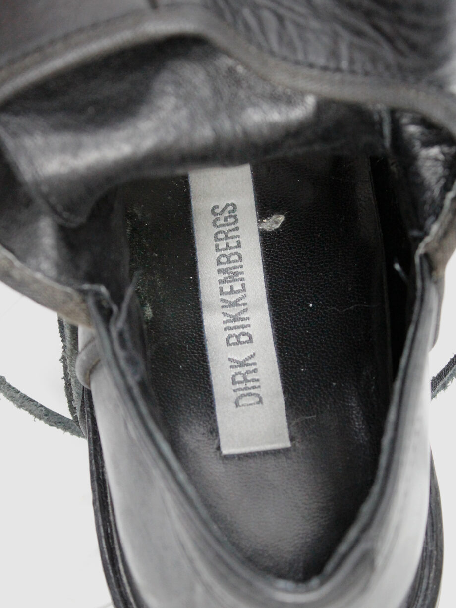 Dirk Bikkembergs black cut out mountaineering boots with laces through the soles 90s 1990s (7)