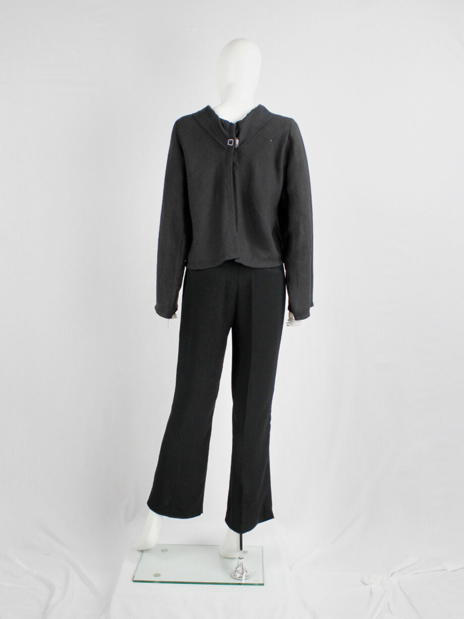 Maison Martin Margiela black trousers with seemingly stretched out knees fall 1996 (6)