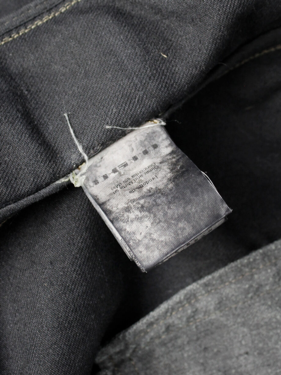 Rick Owens DRKSHDW denim exploder jacket with leather sleeves (5)
