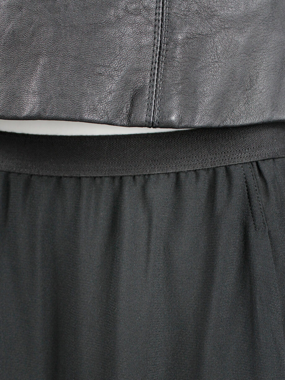 Rick Owens GLITTER black midi-length pillar skirt with back slit spring 2016 (9)