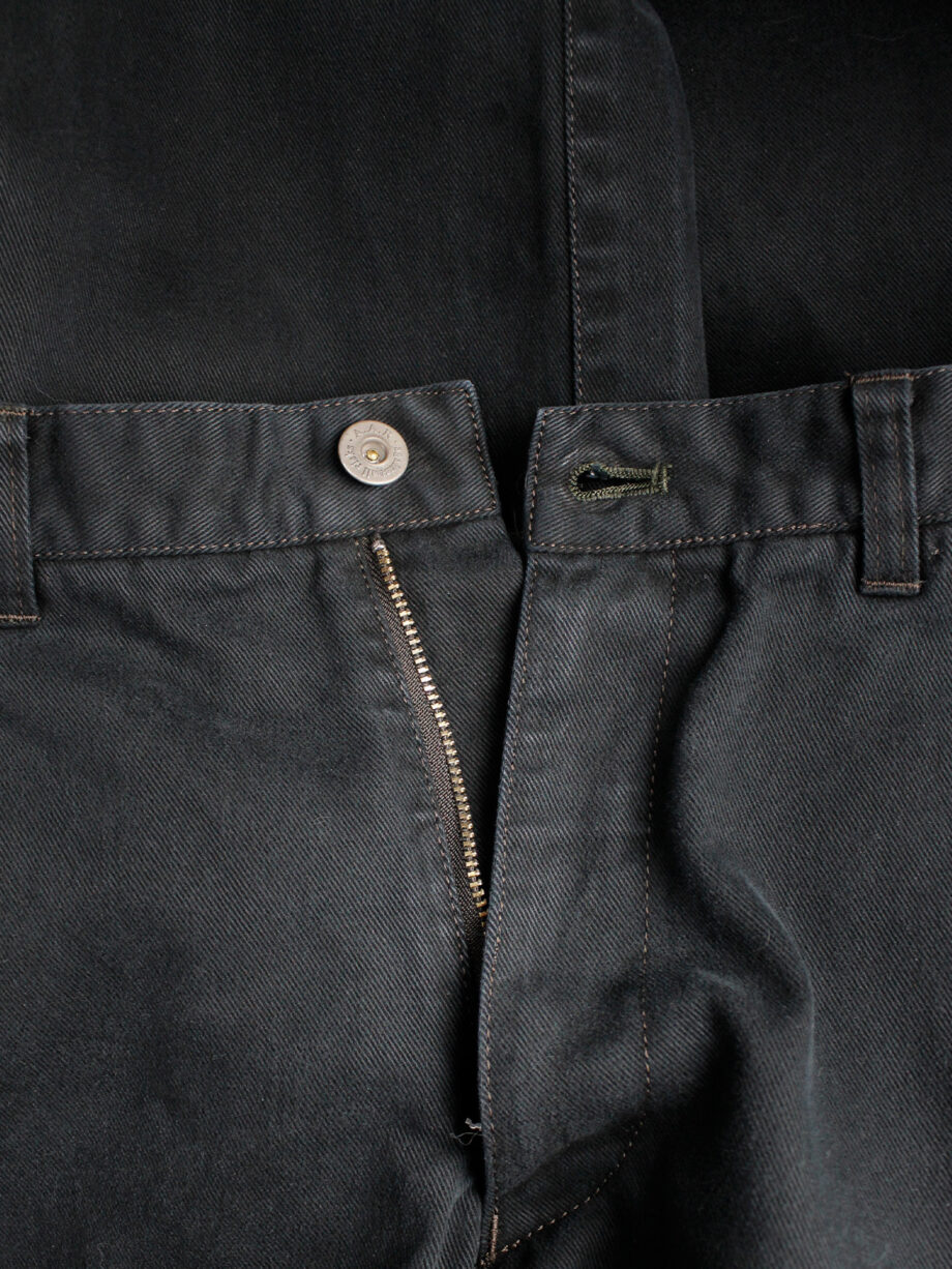 Yohji Yamamoto A.A.R black cargo trousers with pockets on the legs (5)