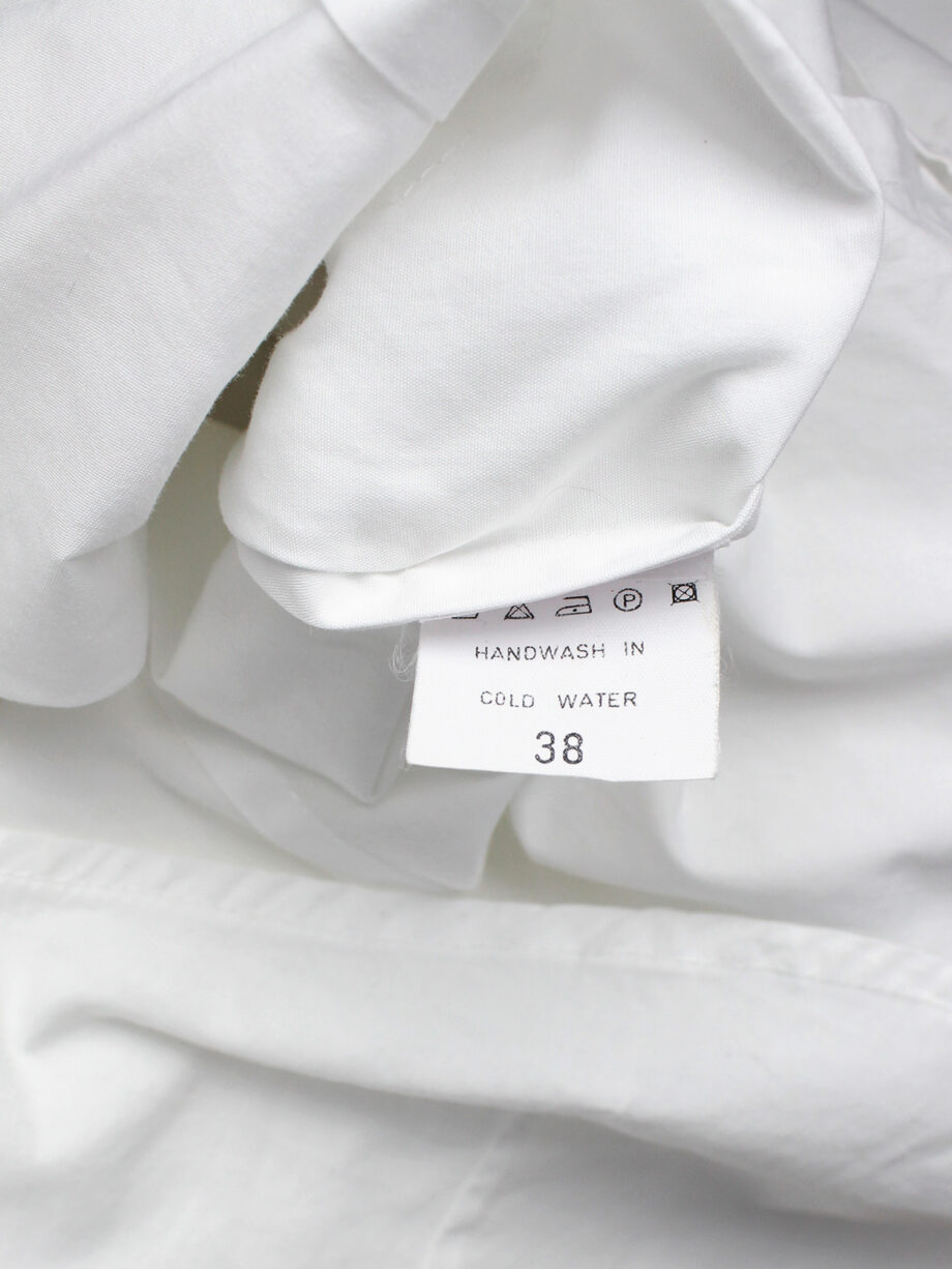 a f Vandevorst white pocket shirt with upwards folded sleeves spring 1999 (16)