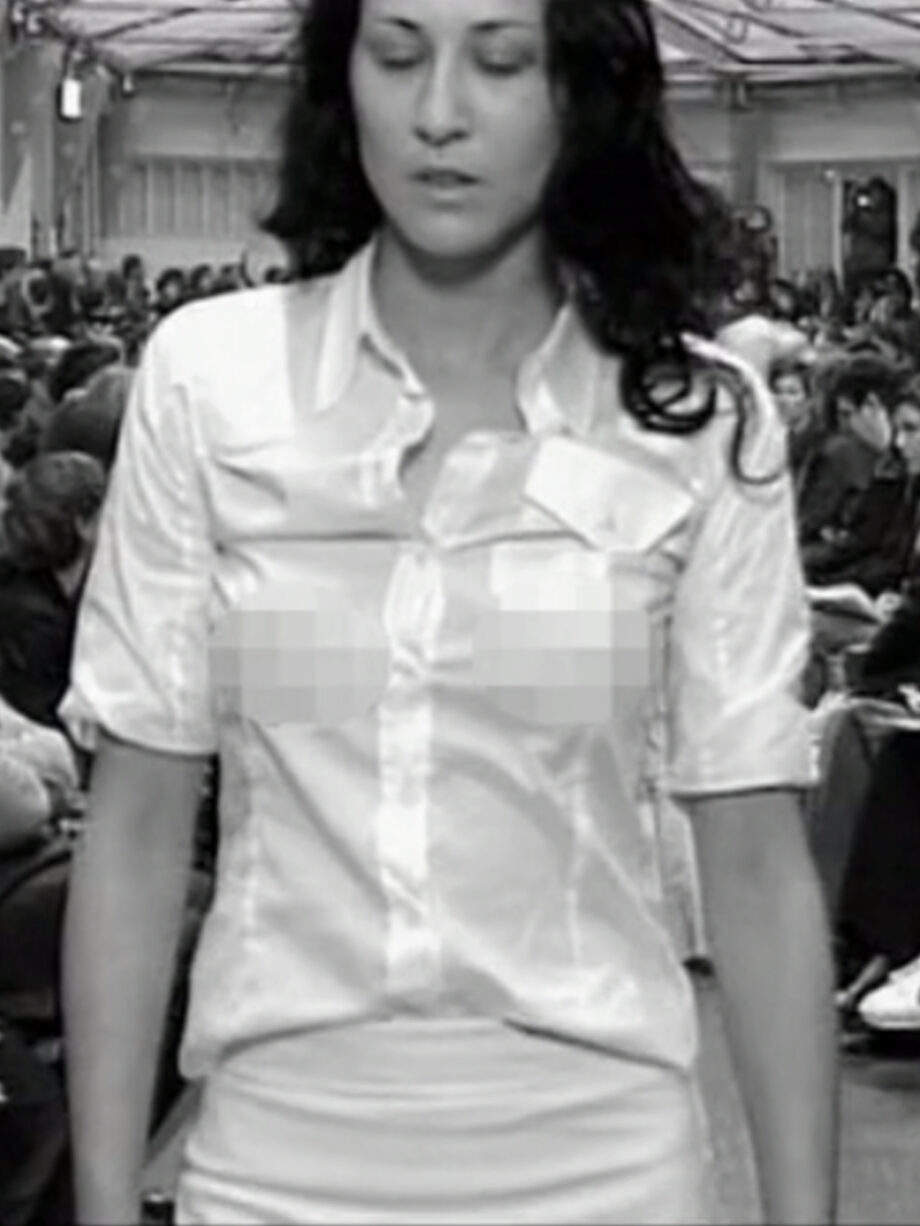 a f Vandevorst white pocket shirt with upwards folded sleeves spring 1999 (17)