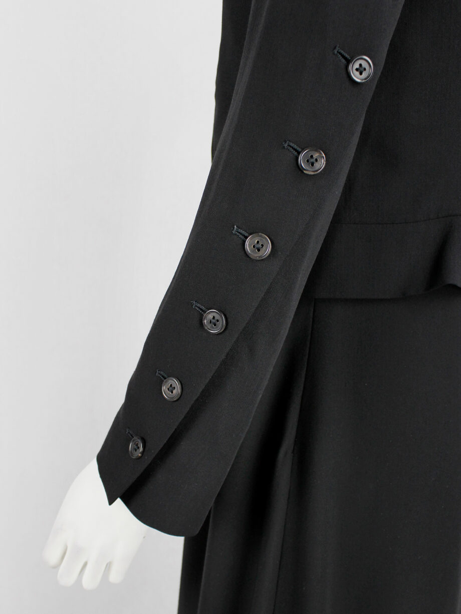 vintage Ann Demeulemeester black jacket with buttons fall 2010 (10)