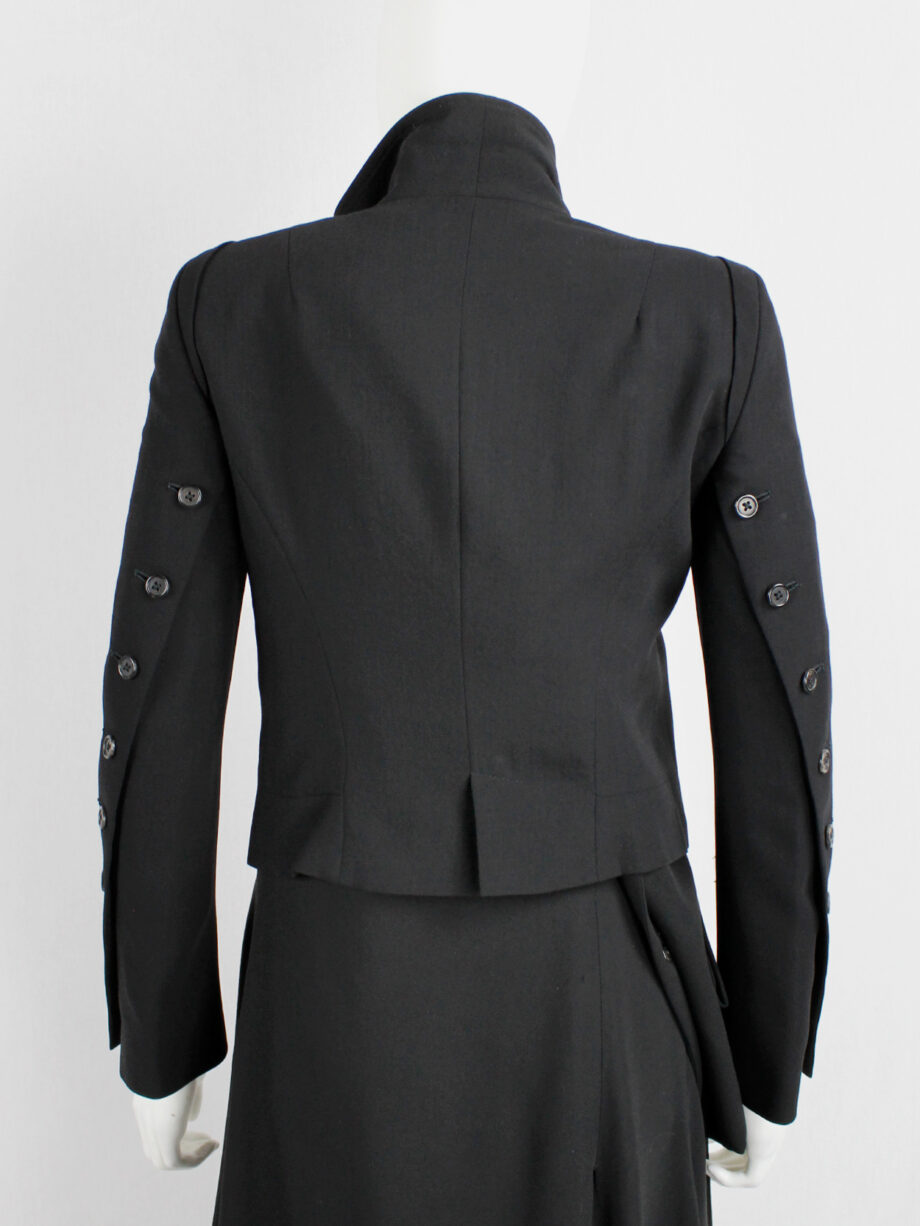 vintage Ann Demeulemeester black jacket with buttons fall 2010 (11)