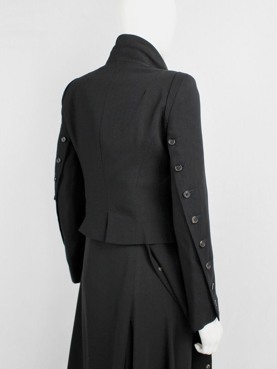 vintage Ann Demeulemeester black jacket with buttons fall 2010 (12)