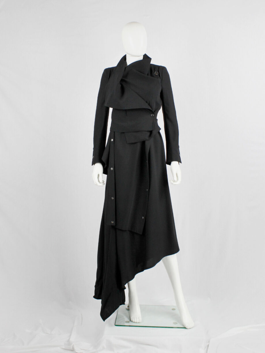 vintage Ann Demeulemeester black jacket with buttons fall 2010 (14)
