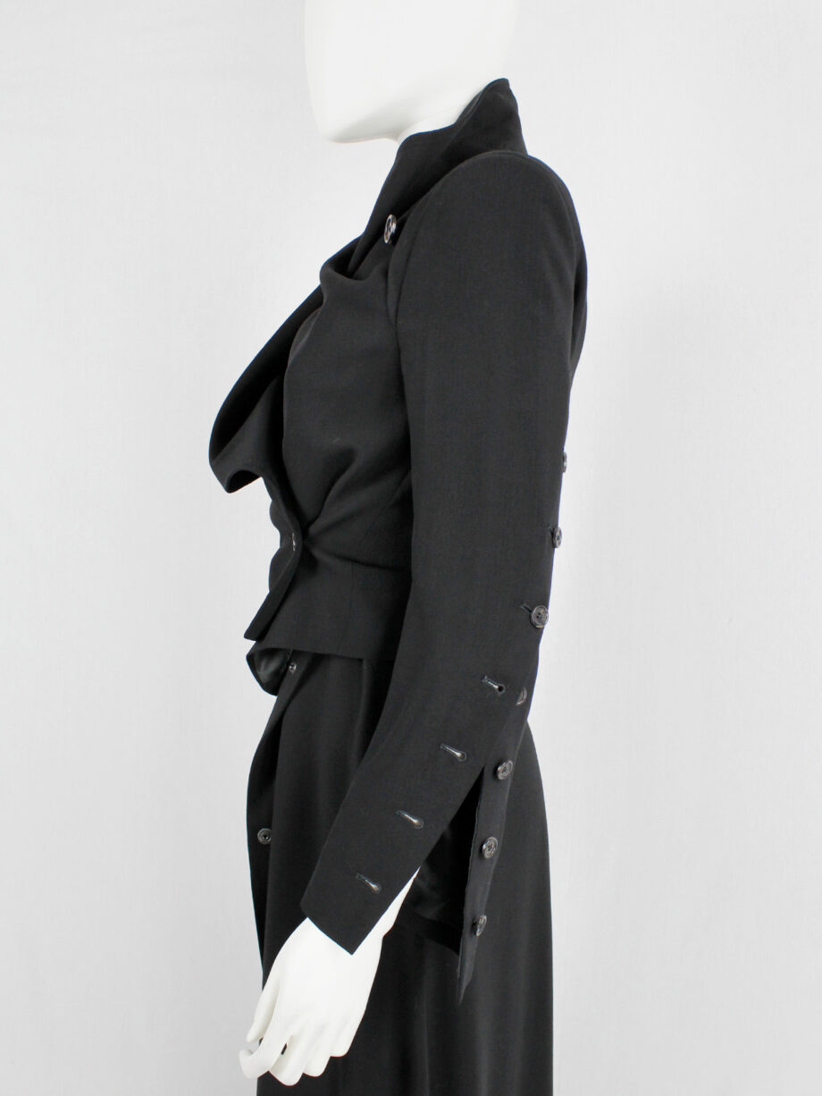 vintage Ann Demeulemeester black jacket with buttons fall 2010 (17)