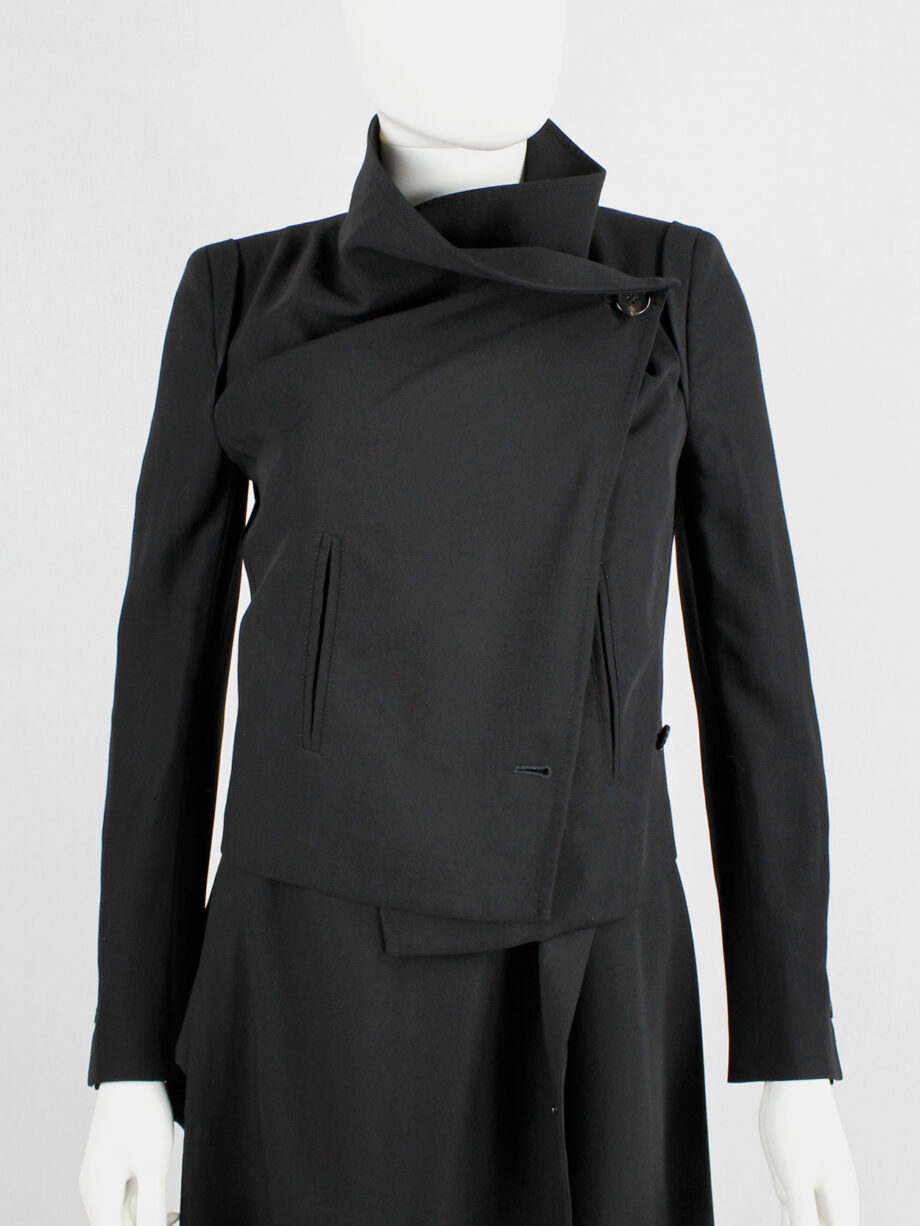 vintage Ann Demeulemeester black jacket with buttons fall 2010 (3)