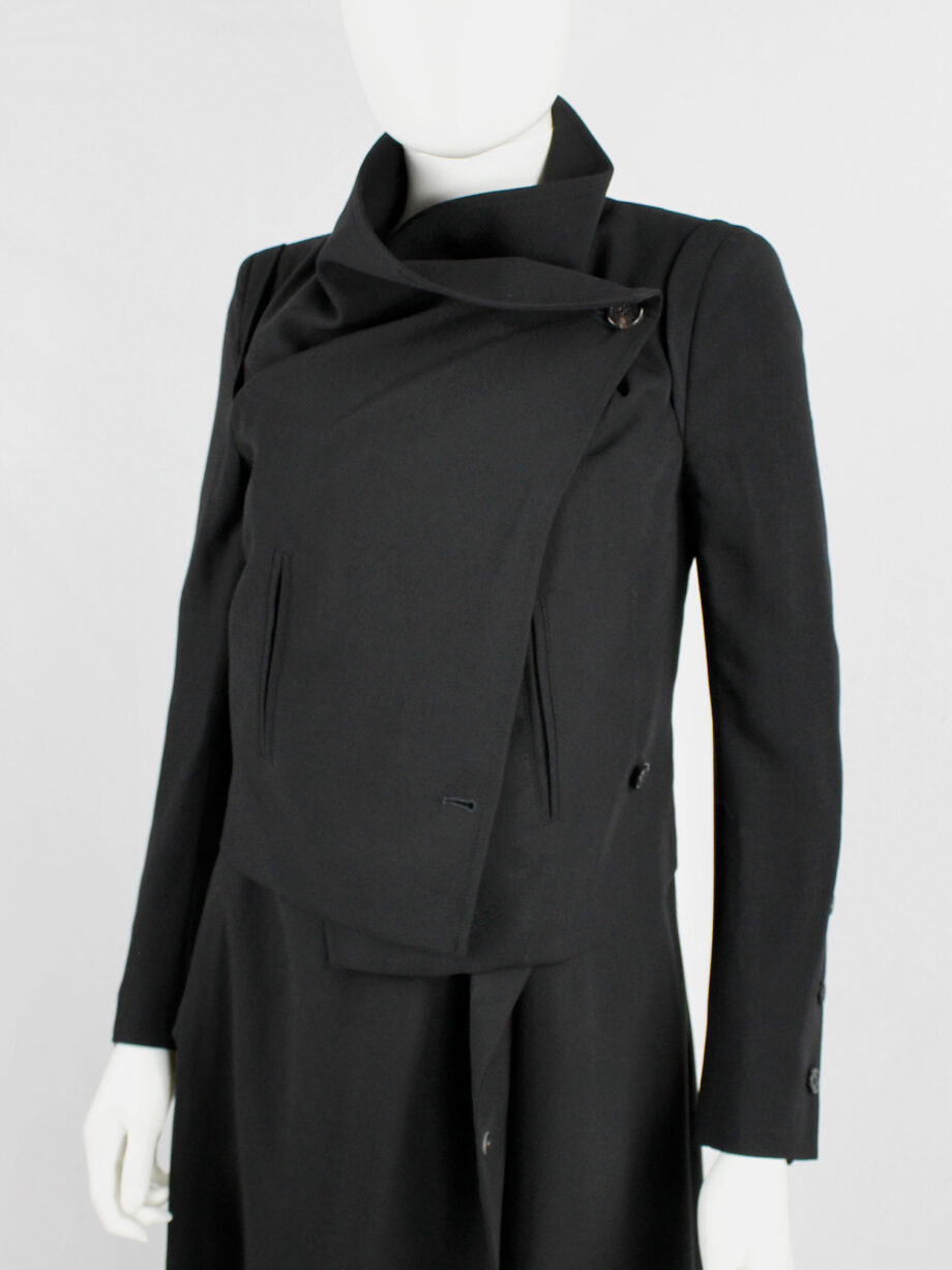 vintage Ann Demeulemeester black jacket with buttons fall 2010 (4)