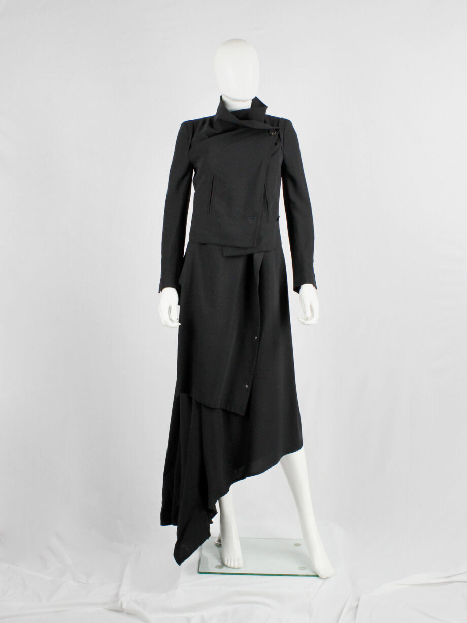 vintage Ann Demeulemeester black jacket with buttons fall 2010 (7)
