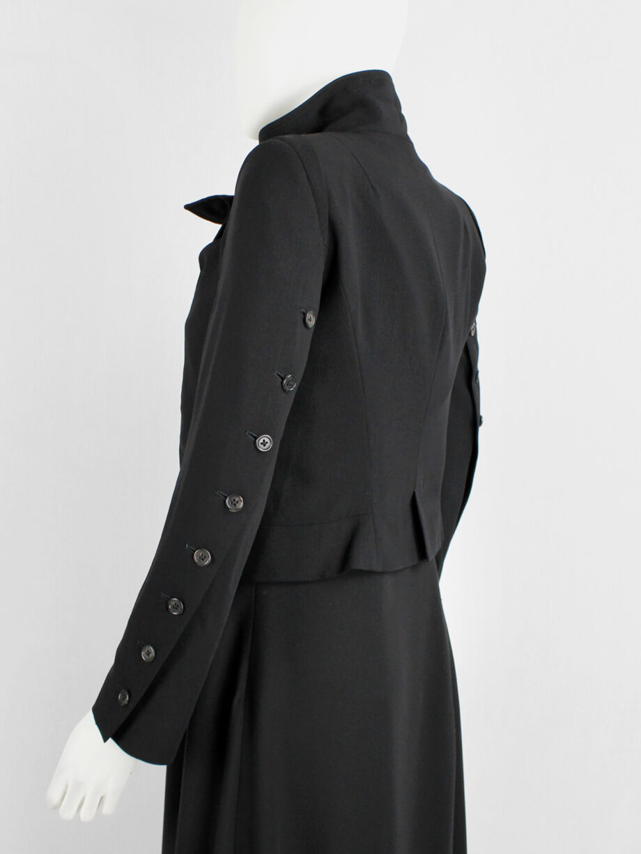 vintage Ann Demeulemeester black jacket with buttons fall 2010 (9)