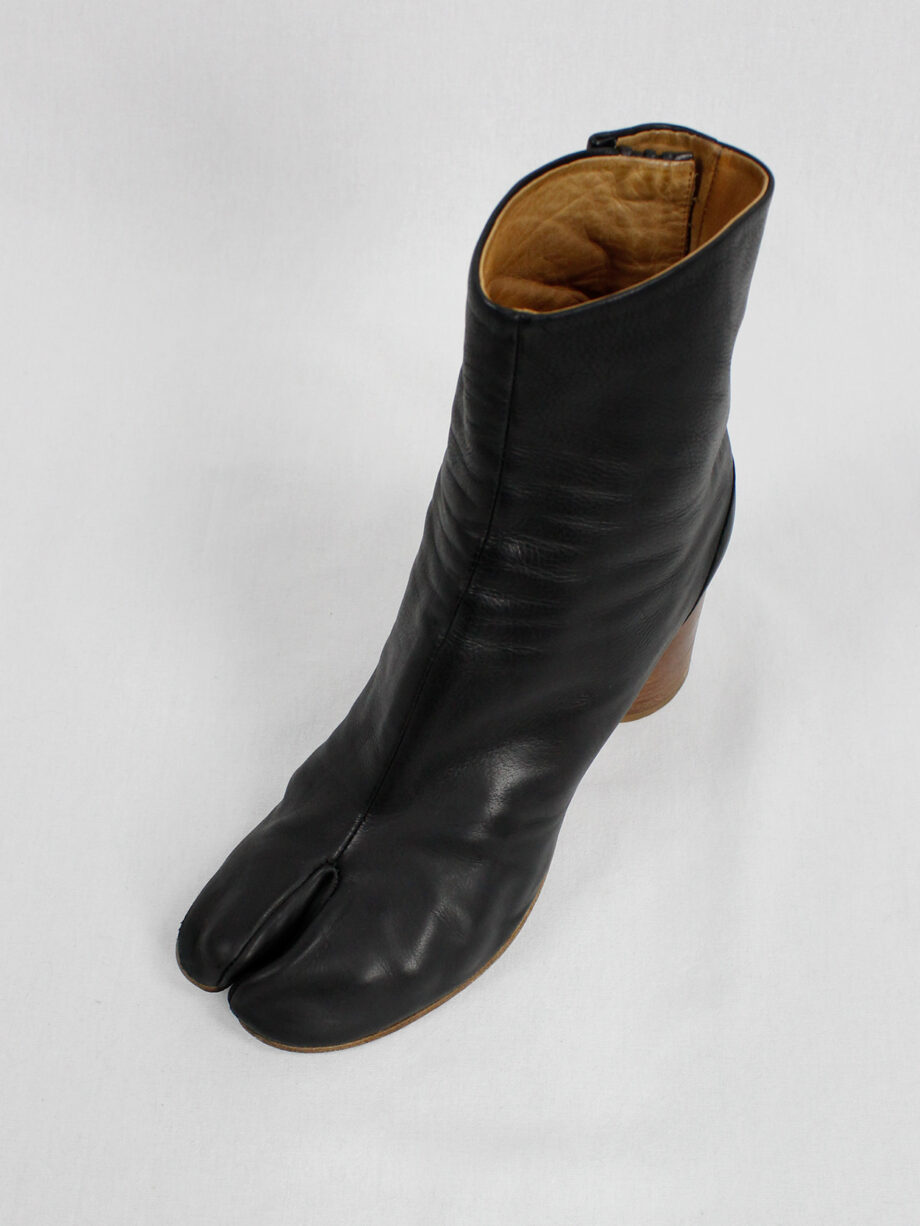 vintage Maison Martin Margiela black tabi boots with wooden heel spring 2013 (10)
