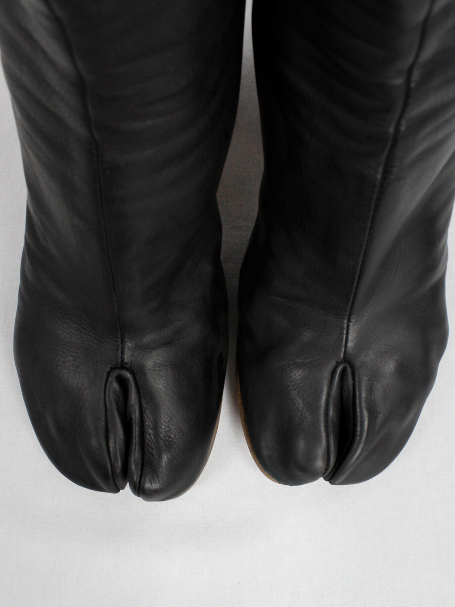 vintage Maison Martin Margiela black tabi boots with wooden heel spring 2013 (13)