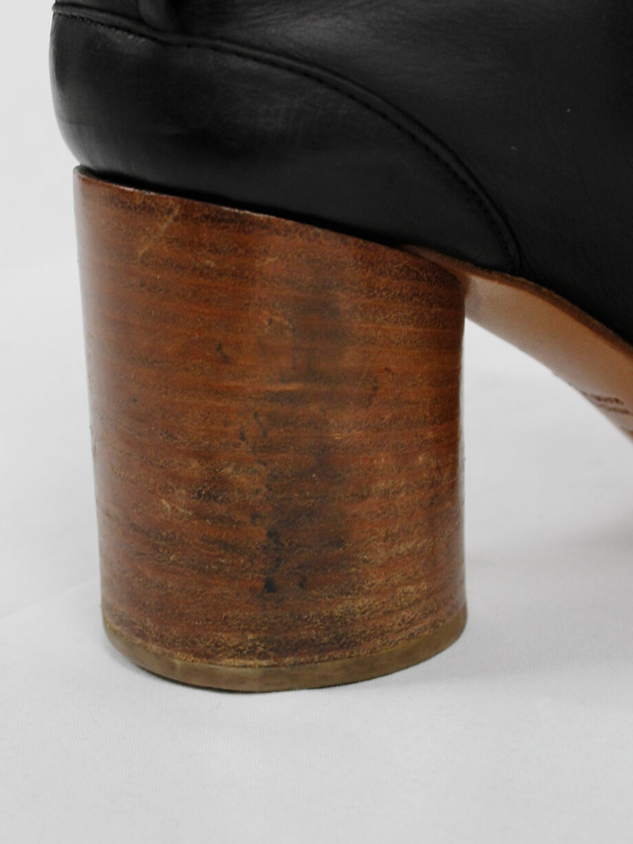 vintage Maison Martin Margiela black tabi boots with wooden heel spring 2013 (16)